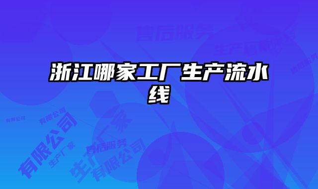浙江哪家工廠生產流水線